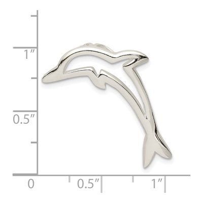 Sterling Silver Dolphin Slide Pendant – view 5