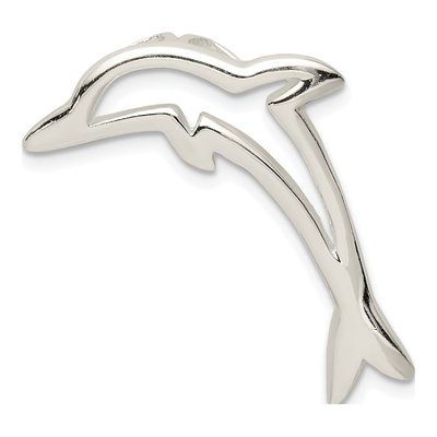 Sterling Silver Dolphin Slide Pendant