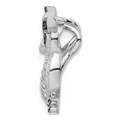 Sterling Silver CZ Owl Slide Pendant – view 3