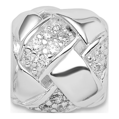 Sterling Silver CZ Slide Pendant – view 3