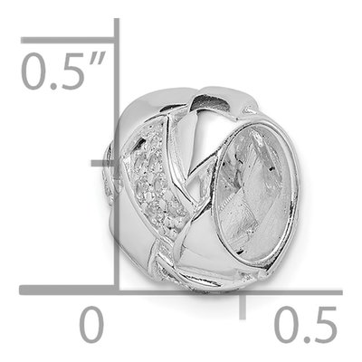 Sterling Silver CZ Slide Pendant – view 4