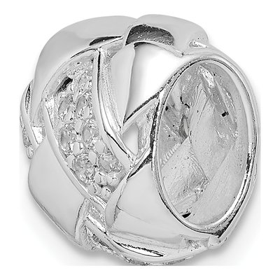 Sterling Silver CZ Slide Pendant