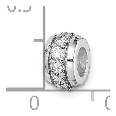 Sterling Silver CZ Slide Pendant – view 4