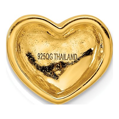 Gold-Plated Sterling Silver Heart Slide Pendant – view 4
