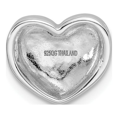 Sterling Silver Heart Slide Pendant – view 4