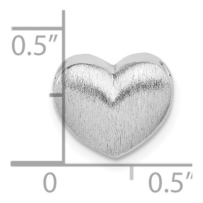 Sterling Silver Heart Slide Pendant – view 5