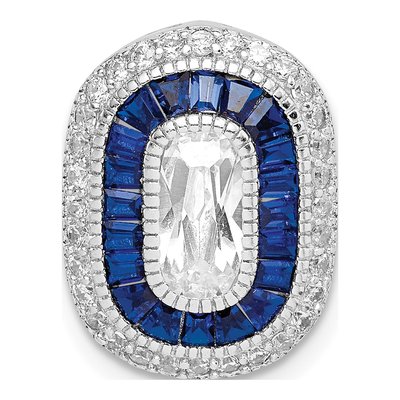 Sterling Silver CZ Slide Pendant