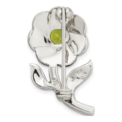 Sterling Silver Marcasite Flower Pin – view 5