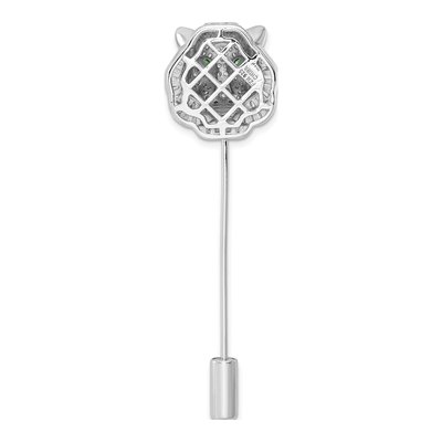 Sterling Silver CZ Tiger Pin – view 5
