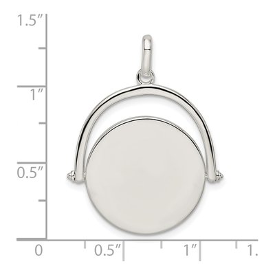 Sterling Silver Rotating Disc Pendant – view 4