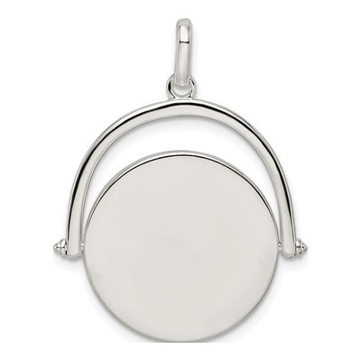 Sterling Silver Rotating Disc Pendant