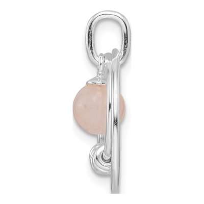 Sterling Silver Pink Quartzite Circles Pendant – view 3