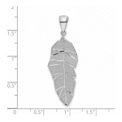 Sterling Silver Leaf Pendant – view 4