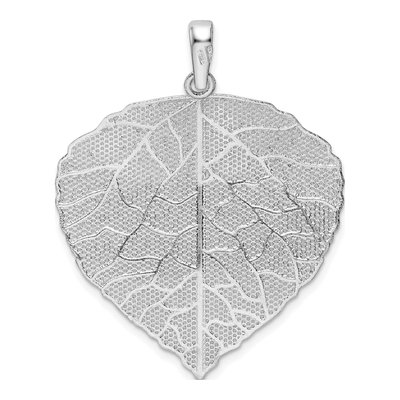 Sterling Silver Leaf Pendant – view 4