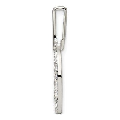 Sterling Silver CZ Circle Pendant – view 3