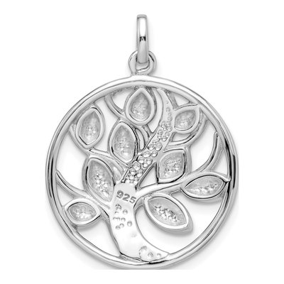 Sterling Silver Crystal Tree of Life Pendant – view 5