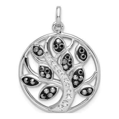 Sterling Silver Crystal Tree of Life Pendant
