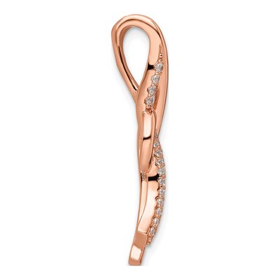 Rose Gold-Plated Sterling Silver CZ Slide Pendant – view 3