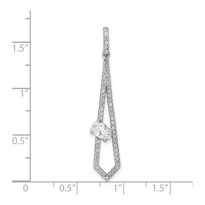 Sterling Silver CZ Fancy Pendant – view 4