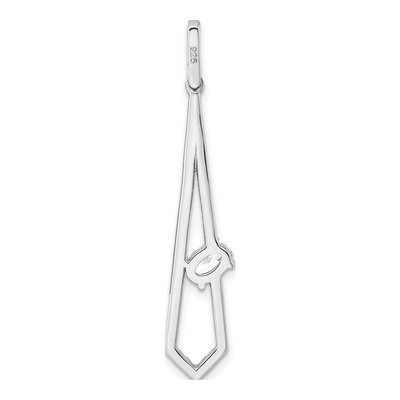 Sterling Silver CZ Fancy Pendant – view 5