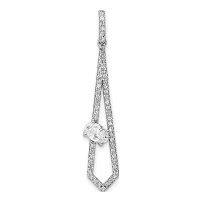 Sterling Silver CZ Fancy Pendant