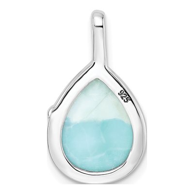 Sterling Silver Larimar Pear Pendant – view 5