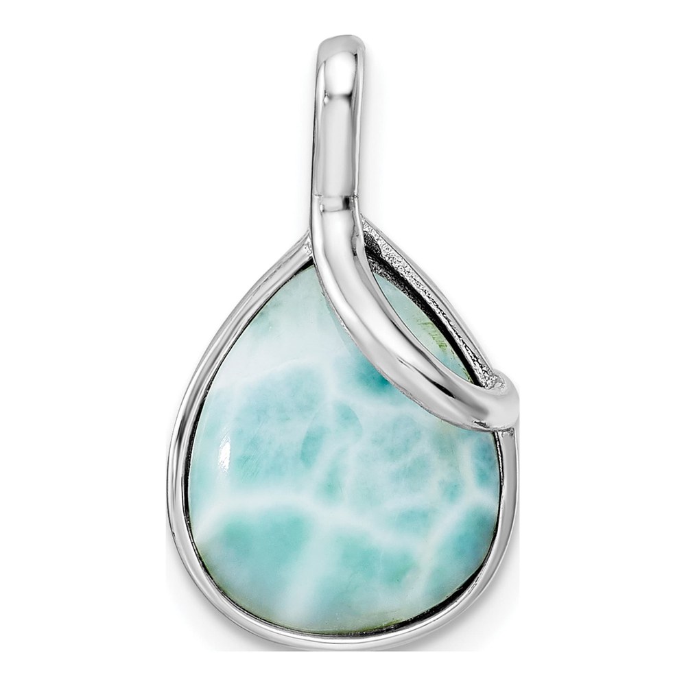 Sterling Silver Larimar Pear Pendant