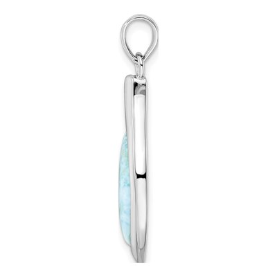 Sterling Silver Larimar Pendant – view 3