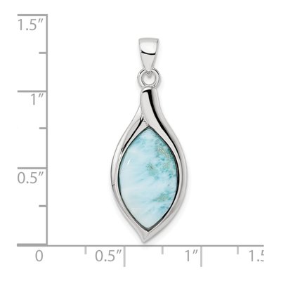 Sterling Silver Larimar Pendant – view 4