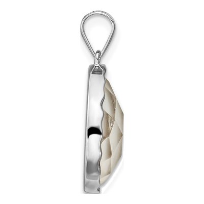 Sterling Silver Glass Teardrop Pendant – view 3