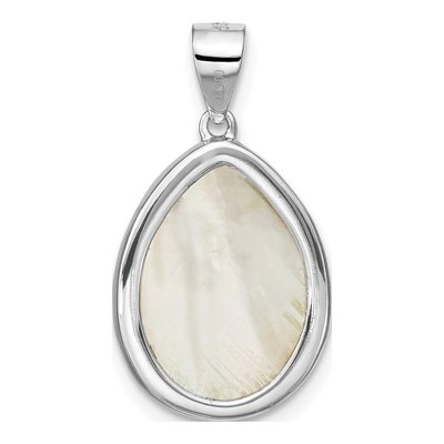 Sterling Silver Glass Teardrop Pendant – view 5