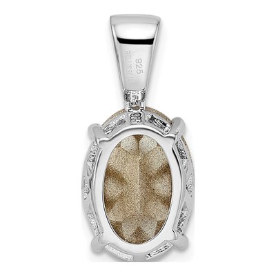 Sterling Silver CZ Pink Crystal Pendant – view 5