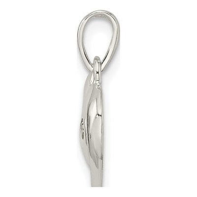 Sterling Silver Crystal Heart Pendant – view 3