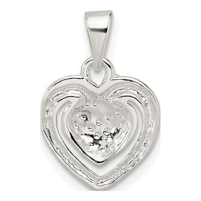 Sterling Silver Crystal Heart Pendant – view 5