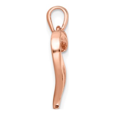 Rose Gold-Plated Sterling Silver CZ Open Heart Pendant – view 3