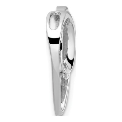 Sterling Silver CZ Heart Slide Pendant – view 3