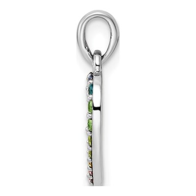Sterling Silver Crystal Nano Heart Pendant – view 3