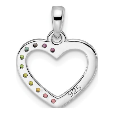 Sterling Silver Crystal Nano Heart Pendant – view 5