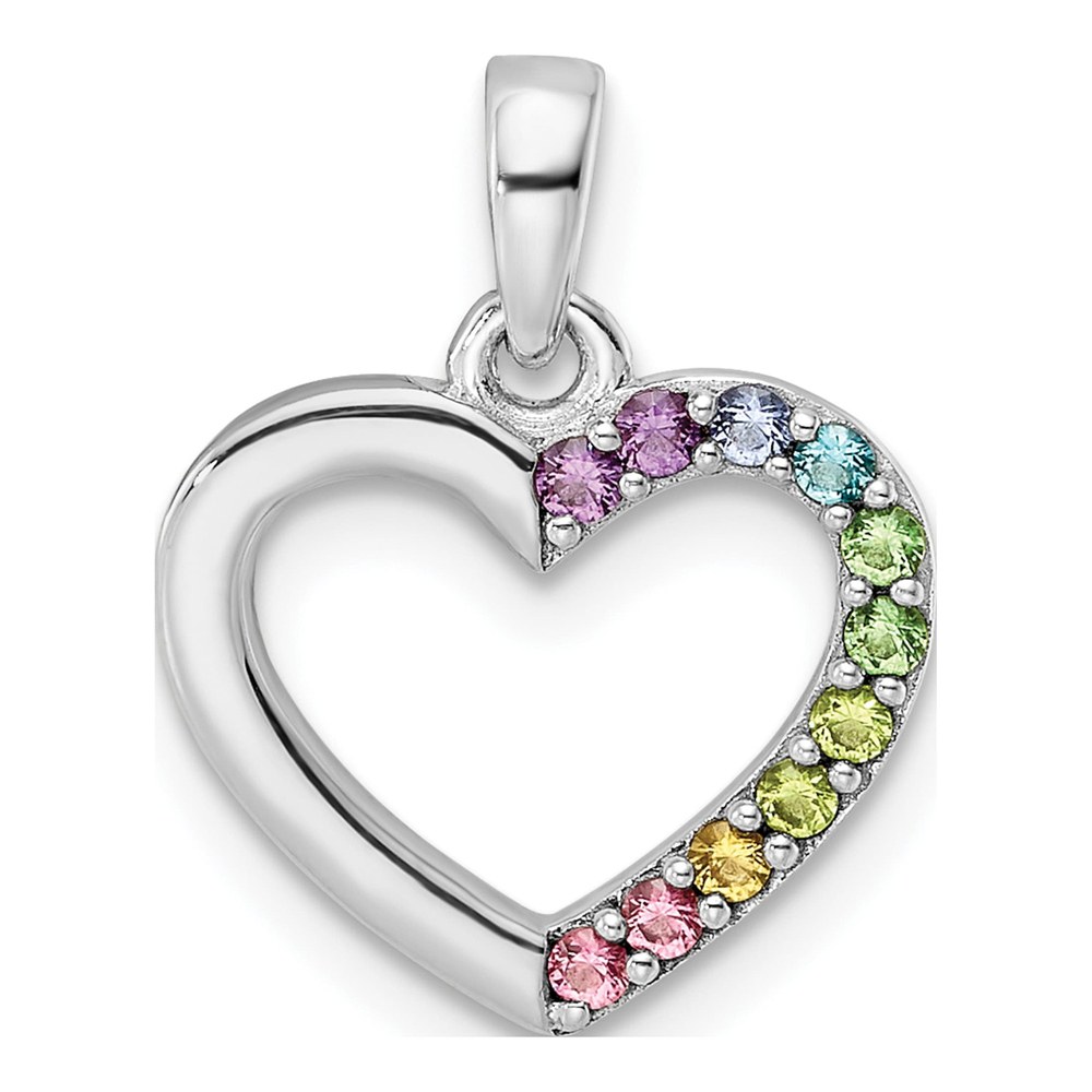 Sterling Silver Crystal Nano Heart Pendant