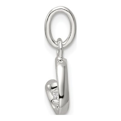 Sterling Silver CZ Heart Pendant – view 3