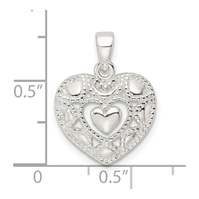 Sterling Silver Heart Pendant – view 4