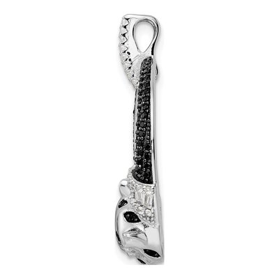 Sterling Silver CZ Double Cheetah Head Pendant – view 3