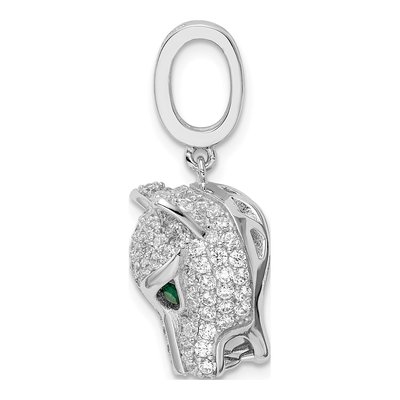 Sterling Silver CZ Panther Pendant – view 3
