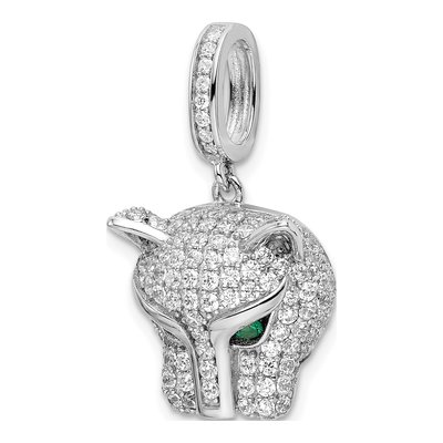 Sterling Silver CZ Panther Pendant – view 5