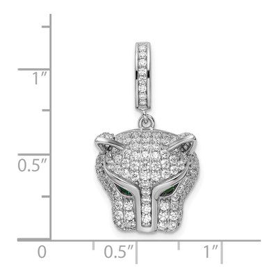 Sterling Silver CZ Panther Pendant – view 6