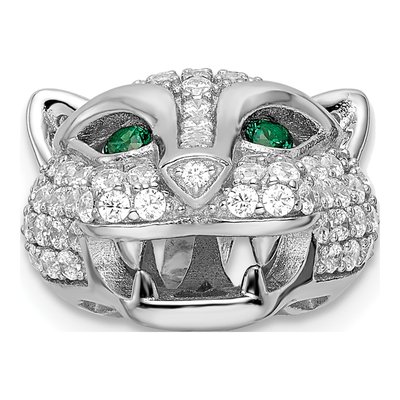 Sterling Silver CZ Panther Pendant – view 7