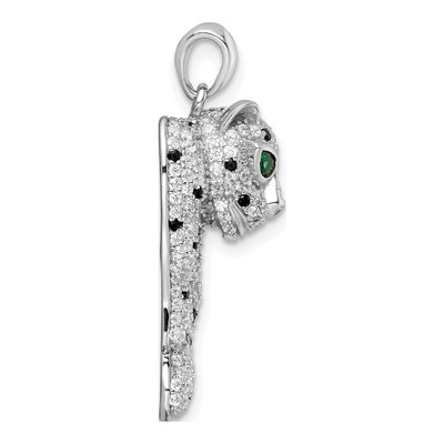 Sterling Silver CZ Cheetah Pendant – view 3