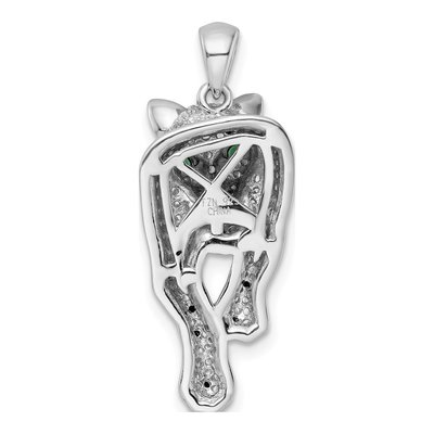 Sterling Silver CZ Cheetah Pendant – view 5