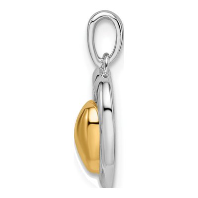 Sterling Silver Gold-Plated Heart Pendant – view 3