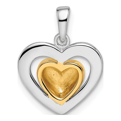 Sterling Silver Gold-Plated Heart Pendant – view 5